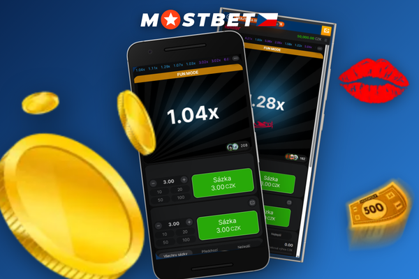 Mostbet Aviator demo v mobilním prohlížeči na smartphonu s Android nebo iOS