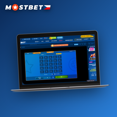 Mřížka slotových her Mostbet casino aplikace na obrazovce mobilu