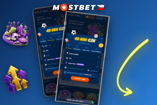 Mostbet CZ registrace přes telefonní číslo na obrazovce mobilu