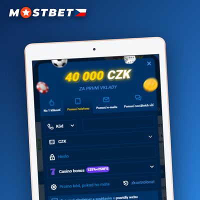 Okamžitá registrace jedním kliknutím na platformě Mostbet
