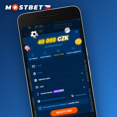 Registrace přes telefon s ověřením SMS kódem u Mostbet